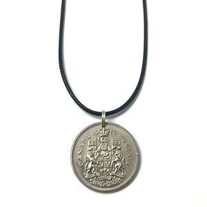 Vintage 1960’s 50-Cent Piece Pendant—PENDANT ONLY—Queen Elizabeth II
